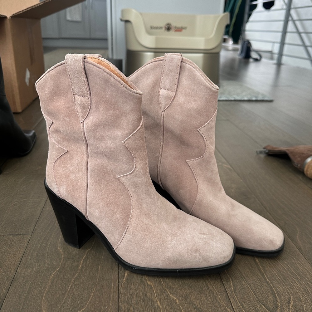 Women's Jeffery Campbell Western Suede Heeled Booties